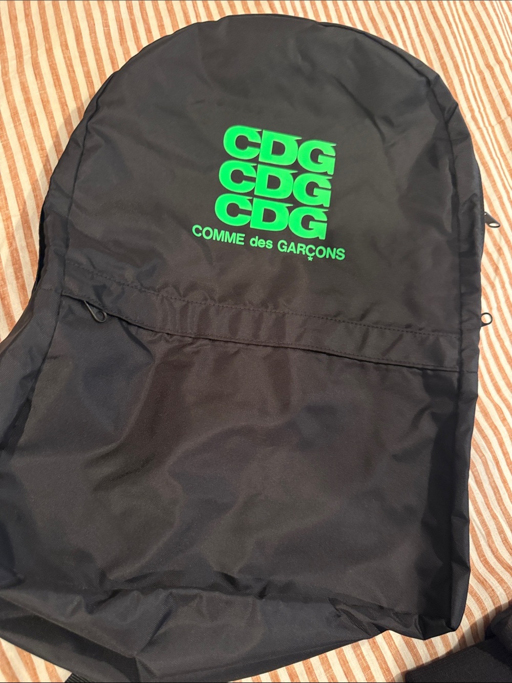 CDG COMME des GARÇONS Black & Green Nylon Backpack